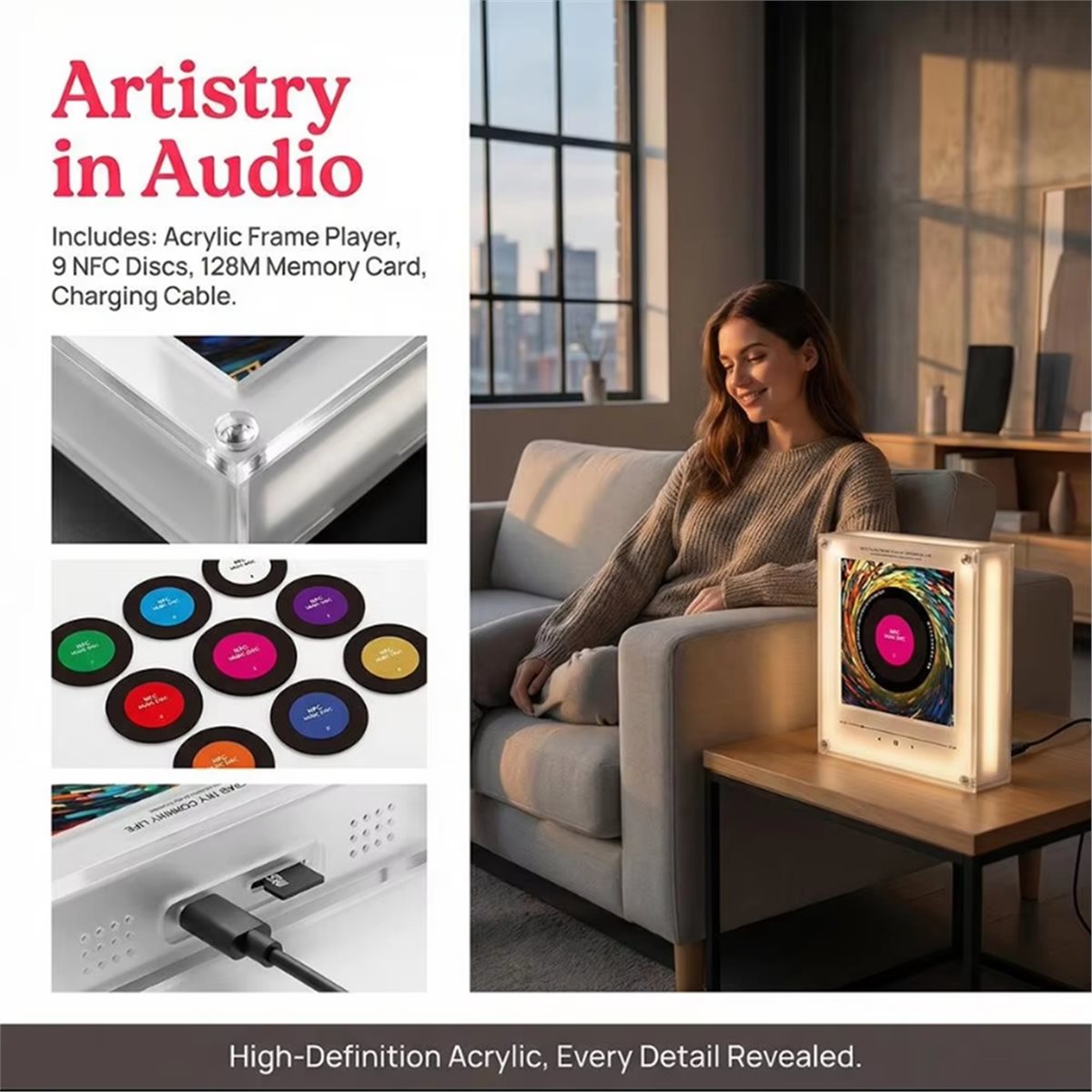 Phone Accessories You Need - Reproductor de Música Táctil NFC DTC5