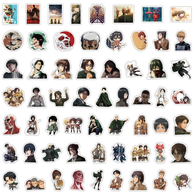 Phone Accessories Items - 60 pegatinas de anime de Attack