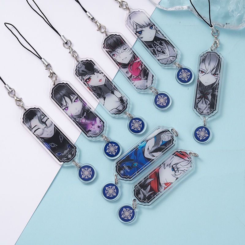 Phone Accessories Jewelry - 8 piezas Llavero de Anime Genshin