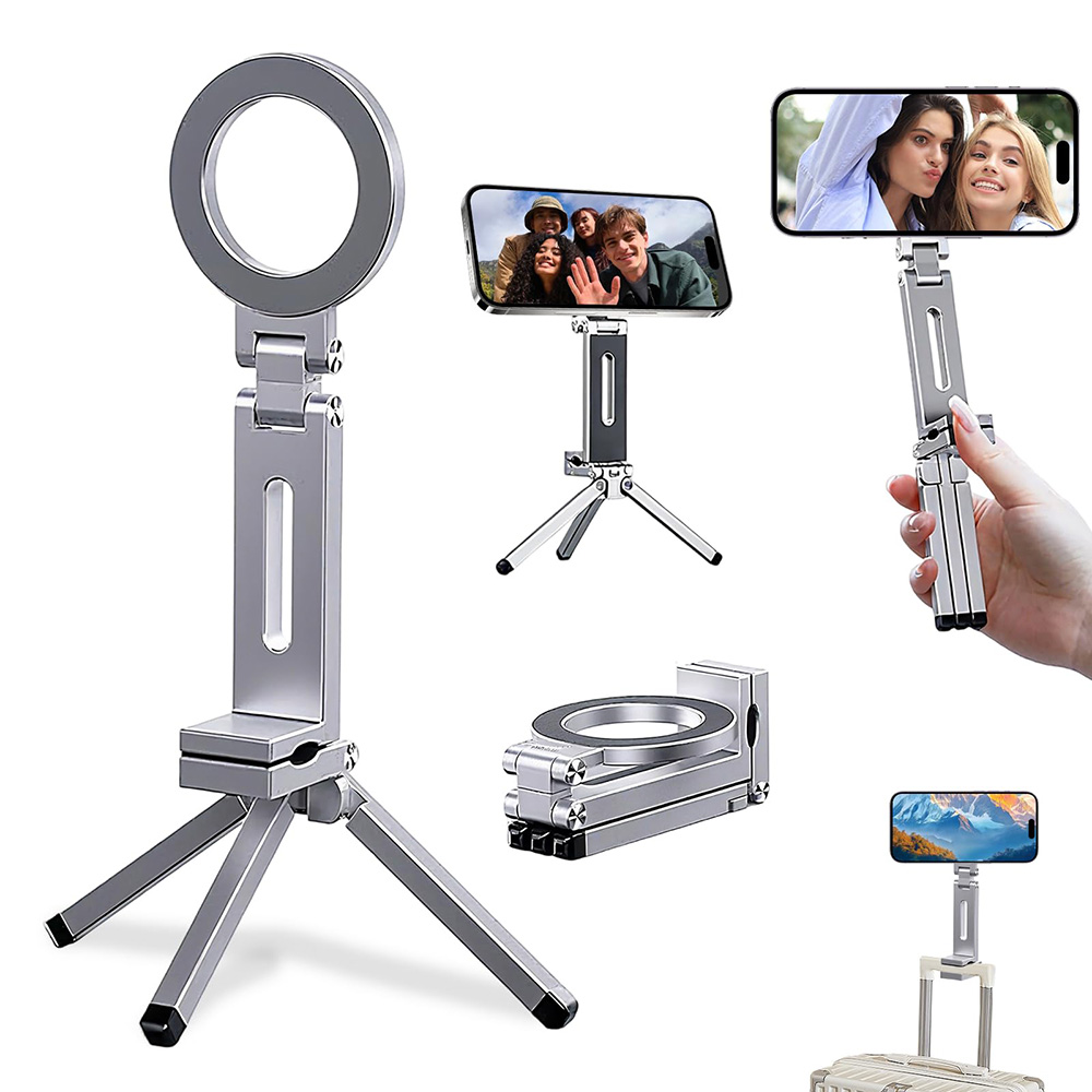 Phone Accessories For Travel - Trípodes para Teléfono, Soporte Magnético Plegable