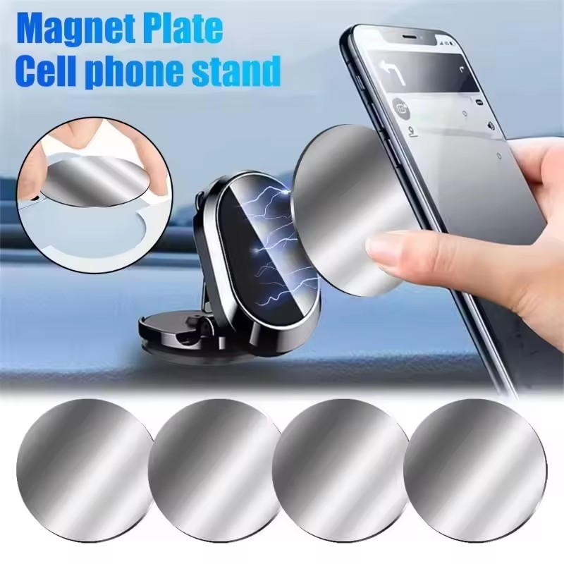 Phone Accessories Items - 50/1PCS Placa Metálica Redonda para Soporte