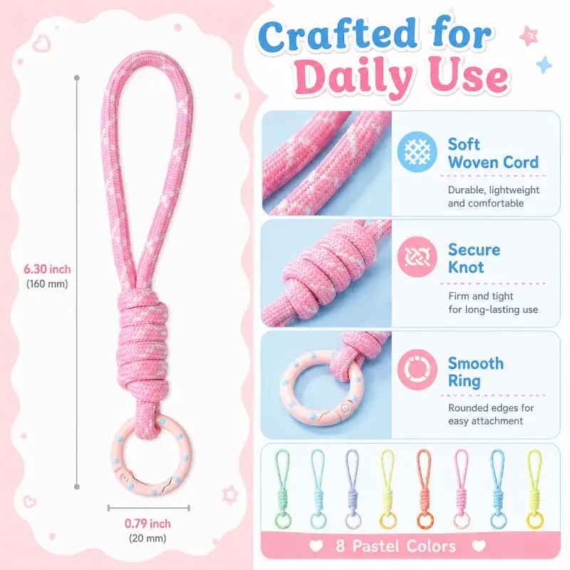 Llavero tejido a mano para tel - Phone Accessories Jewelry reseña y precio