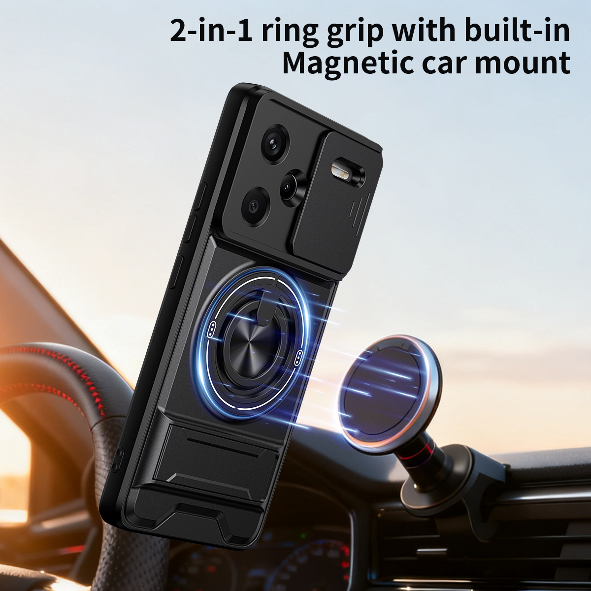 Funda de teléfono con lente de - Car Mount Phone reseña y precio
